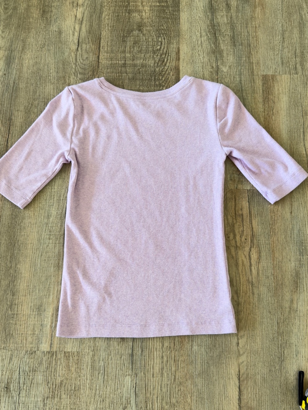 LOFT Lilac Elbow-Sleeve Ribbed Crewneck Tee - Picture 5 of 7